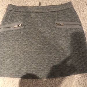 Gray Quilted Skirt